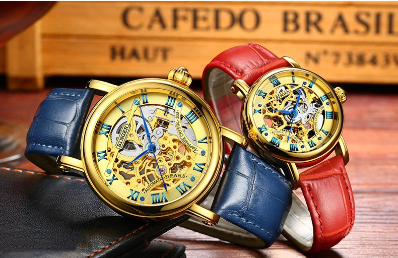 BINGER золотые мужские наручные часы женские топ брендовые Роскошные Водонепроницаемые часы для мужчин женские спортивные мужские наручные