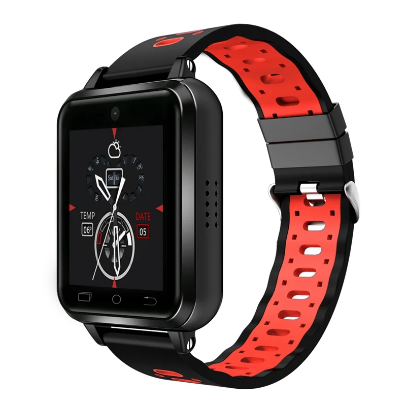 red 4G Смарт-часы Bluetooth gps wifi ram 1 Гб+ 8 Гб музыкальный плеер кровяное давление IP67 Водонепроницаемый Relogio Inteligente для Android 6,0 - Color: red