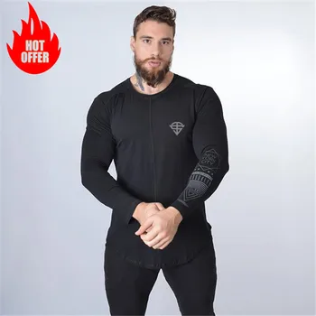 

New Quick Dry Running Shirt Men Long Sleeve Compression Shirt Gyms T Shirt Fitness Top Sport Shirt Men Soccer Jersey