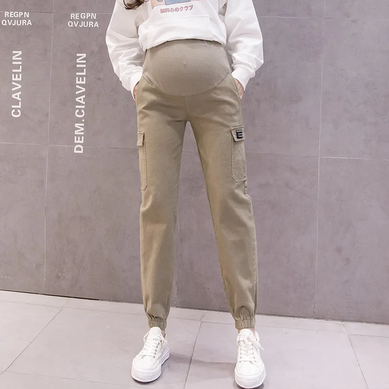 Autumn Winter Maternity Cargo Pants 
