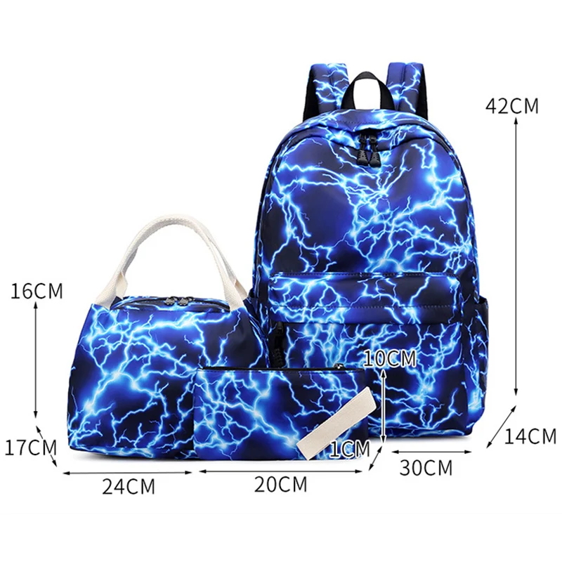 3 комплекта рюкзак для мальчиков Студенческая школьная сумка молния печать рюкзаки для подростков рюкзак с ланч телефон сумка Mochila
