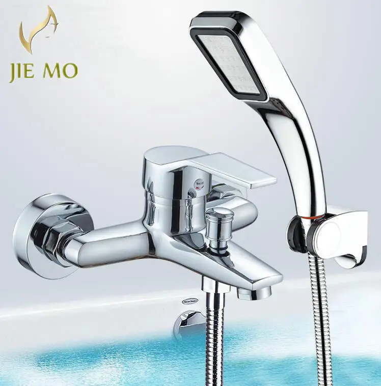 Free shipping Bath Shower Faucet Exposed Shower Valve Chromed Brass