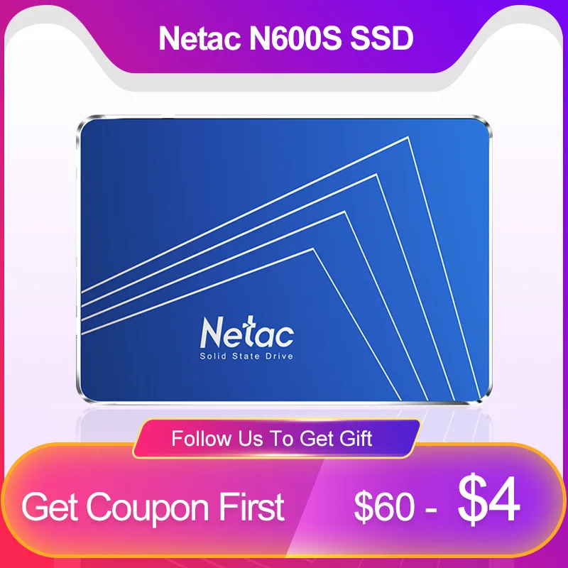  Netac 2,5" 1ТБ SSD жесткий диск SATA 3 Внутренний твердотельный накопитель N600S 1 ТБ SSD