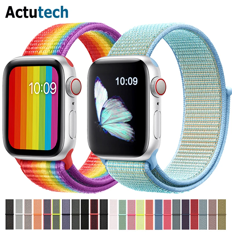 

For Apple Watch Band Series 3/2/1 38MM 42MM Nylon Soft Breathable Nylon for iWatch Replacement Band Sport Loop series4 40mm 44mm