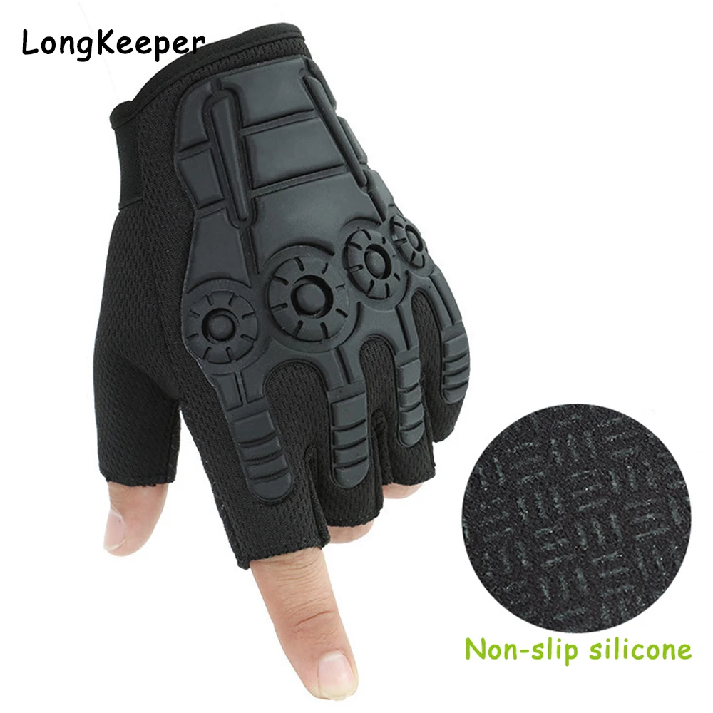 

Army Military Tactical Half Finger Gloves Men's Protective Airsoft Bicycle Shooting Driving Mittens Male Camouflage Car Gloves