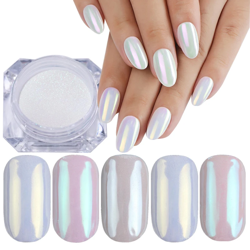 1 г жемчужный порошок для дизайна ногтей блестящий зеркальный Сияющий эффект