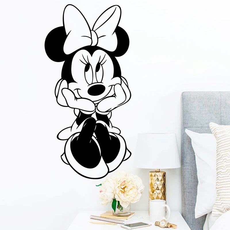 Cartoon Disney Minnie Mouse Wall Sticker For kids Room Decoration Stickers Vinyl Home Decor Wall Decals Removable Art Wallpaper Cartoon Disney Minnie Mouse Wall Sticker For kids Room Decoration Stickers Vinyl Home Decor Wall Decals Removable Art Wallpaper