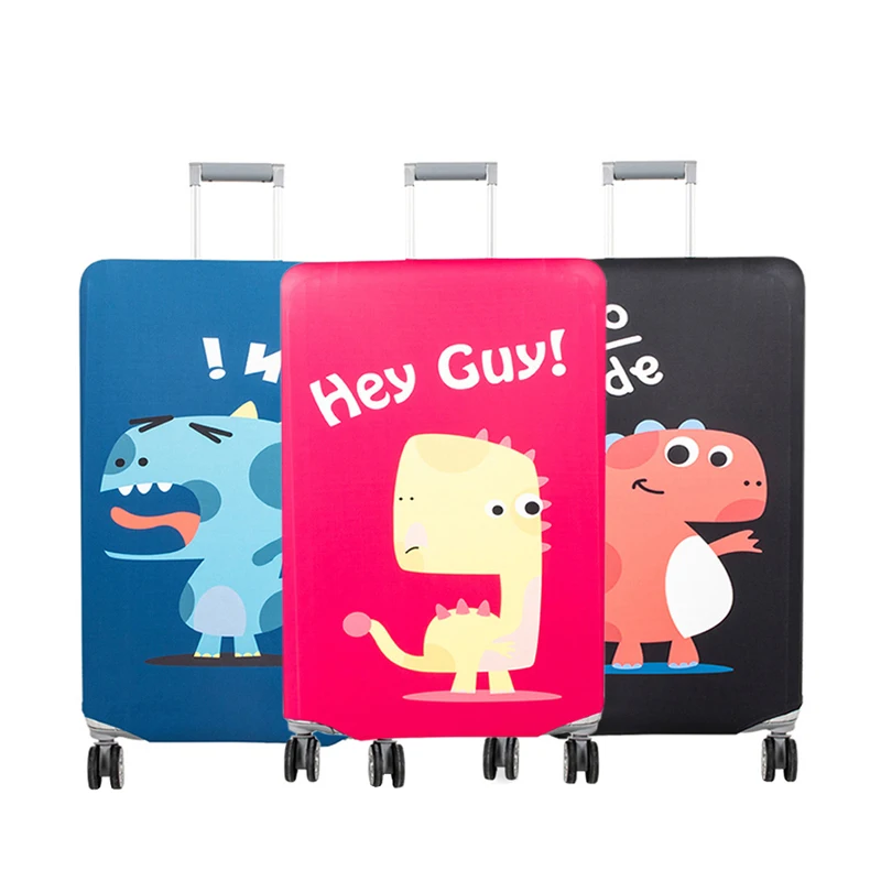 

Cute Travel Thicken Elastic Luggage Cover Cartoon Waterproof Suitcase Protective Case Child Dustproof Trolley Accessories Items