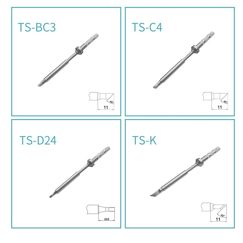 Наконечник цифрового мини паяльника TS100 запасная головка TS K KU I D24 BC2 C4 BC3 ILS JL02 B B2 C1