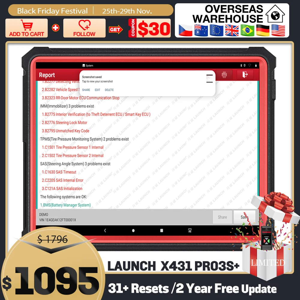 Диагностические инструменты LAUNCH X431 PRO3S + Plus 10 1 дюйма |