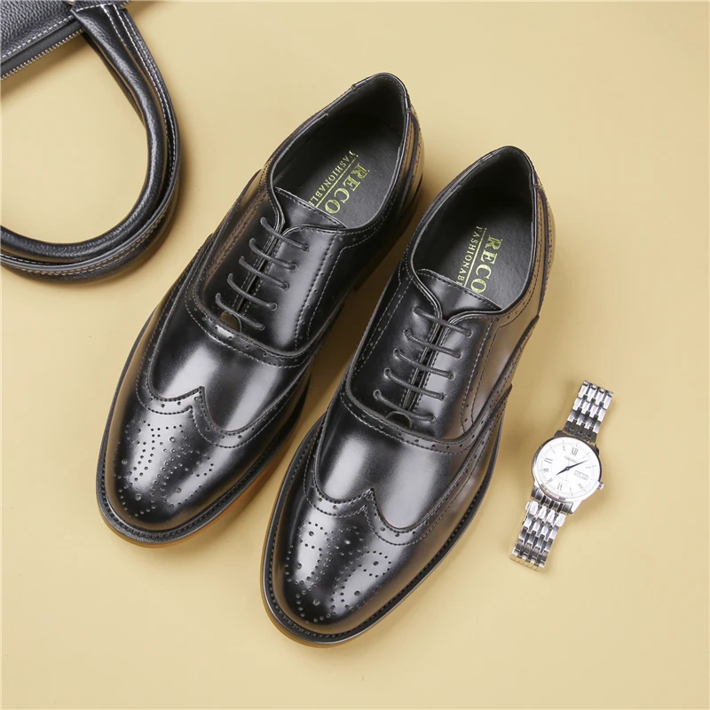 Misalwa/парадная обувь заостренная, на шнуровке, офисная, деловая, Свадебная обувь коричневая обувь из искусственной кожи в стиле ретро