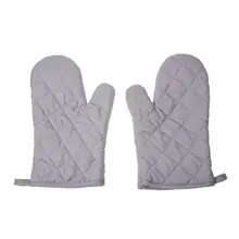 Практичный бутик 1 пара Кухня Ремесло термостойкие хлопчатобумажные печи перчатки горшок держатель для выпечки кулинарные рукавицы серый