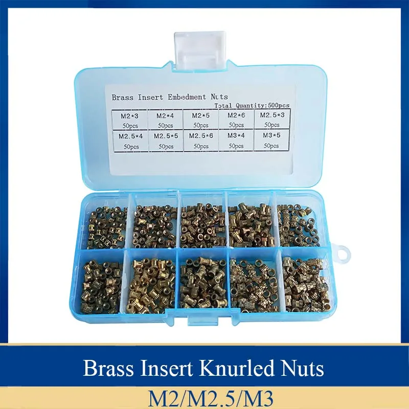 500pcs-set-insert-embedment-nuts-injection-molding-nut-brass-insert-knurled-nuts-knurling-tool-embedded-parts-fastener