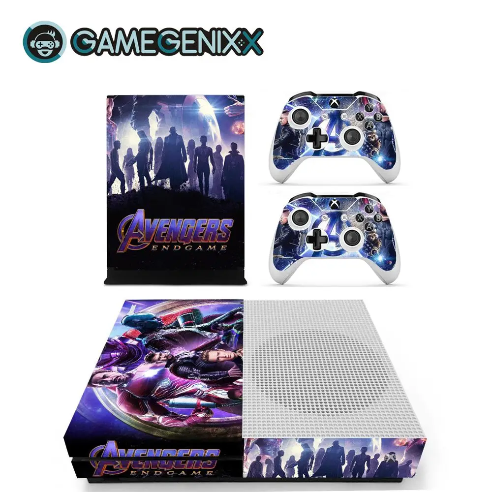GAMEGENIXX наклейка на кожу полный набор Виниловая наклейка для Xbox One Slim консоли и 2 контроллера-Мстители