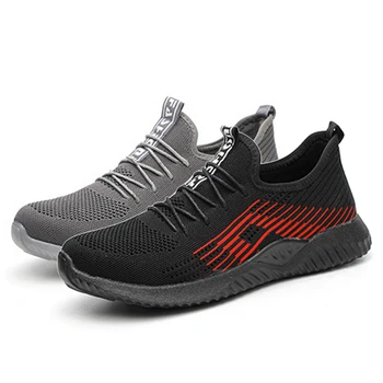 

2020 Man Shoes Breathable Safety Work Shoes For Men Male Steel Toe Cap Boots Construction Shoes Safety Boots Work Anti-Smashing