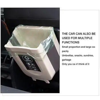 

Car Garbage Box Universal Car Trash Bin Plastic Foldable Garbage Bin Hanging Garbage Mini Garbage Bins For Car Cabinet Kitchen