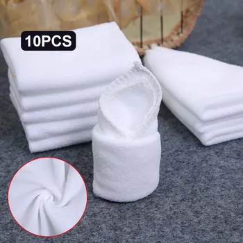 

Microfibre Cleaning Cloths 10 Pcs/Lot Detailing Towel Microfibre Dusters Duster Multifunctional Soft White Machine Washable