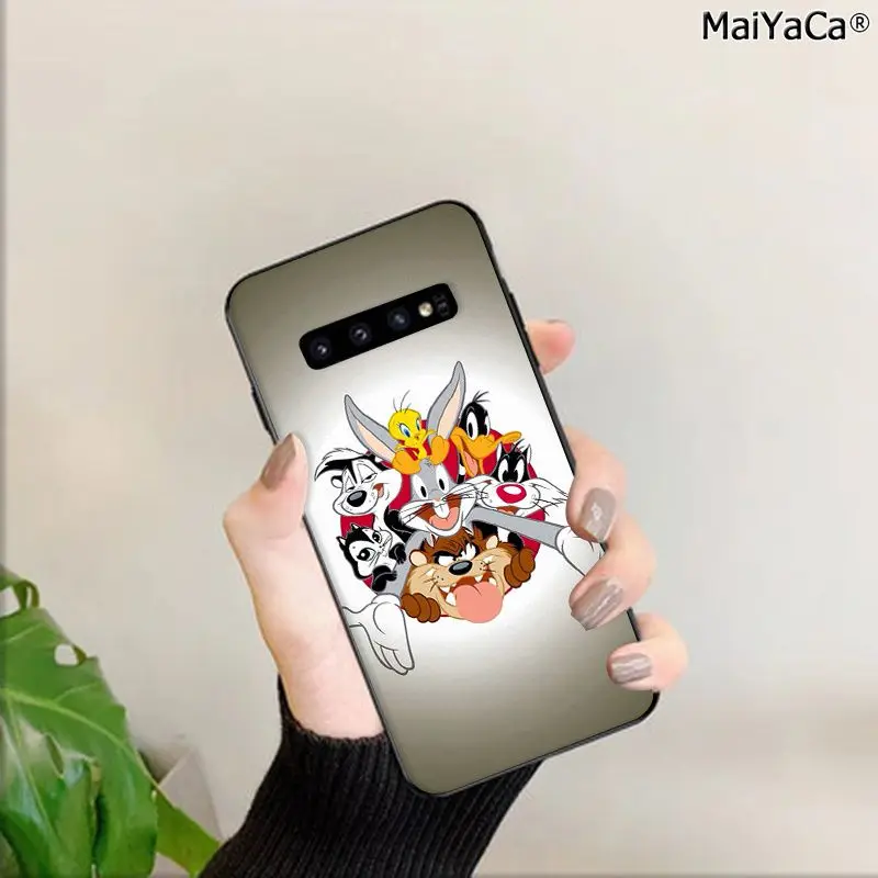 A3 MaiYaCa Looney tung TPU черный чехол для телефона чехол для samsung S9 S9 plus S6 edge plus S7 S7edge S8 S8plus S10 S10 plus - Цвет: A3