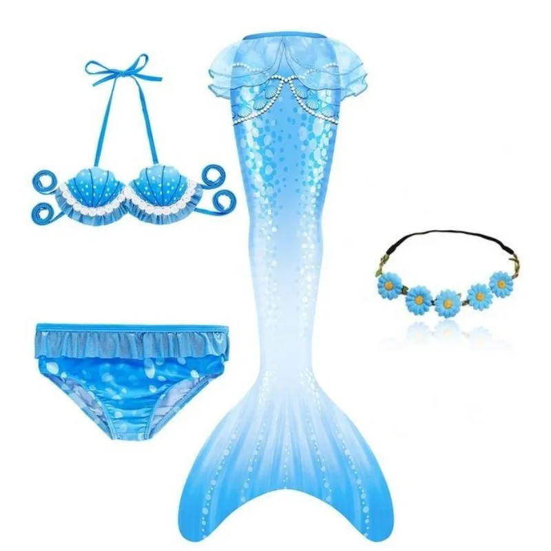 children's clothing sets high quality Kids Swimmable Mermaid Tail for Girls Swimming Bating Suit Mermaid Costume Swimsuit can add Monofin Fin Goggle with Garland children's clothing sets expensive Clothing Sets