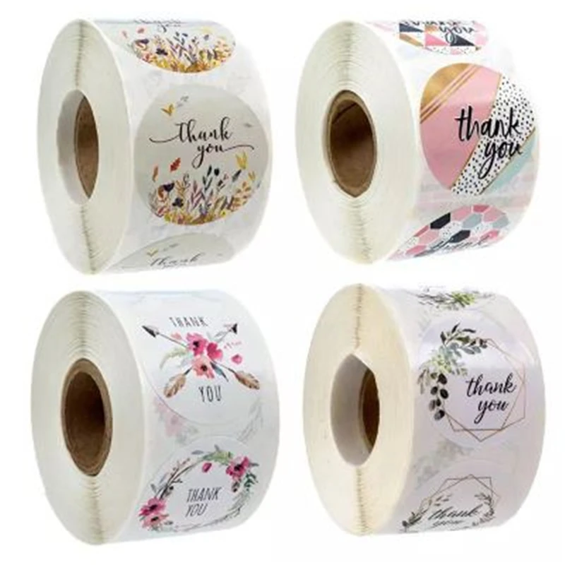 New 500pcs/roll thank you stickers seal labels handmade custom sticker scrapbooking for gift decoration stationery | Дом и сад