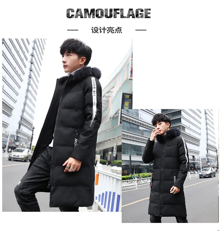 Winter Coat MEN'S Cotton-padded Coat New Style Teenager Mid-length Cotton-padded Jacket Junior High School Students down Ja