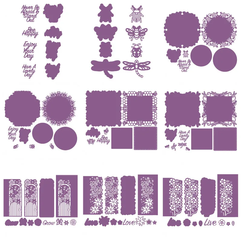 

Christmas Cutting Dies Letter Layer Frame insect Metal Cutting Dies Stencils For DIY Scrapbooking Decor Embossing Handcraft Die