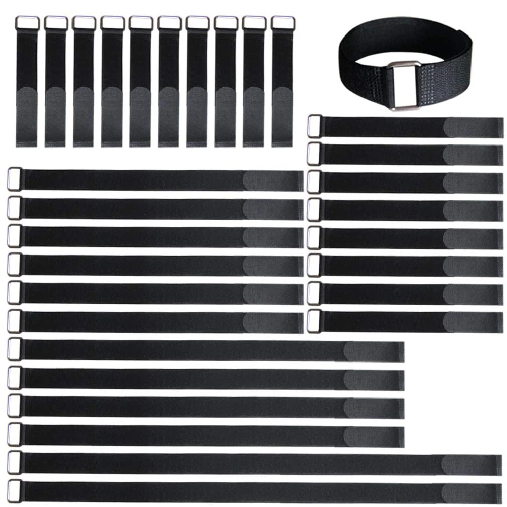 5pcs Reusable Fastening Cable Straps Securing Straps Adjustable Metal