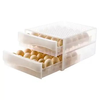 

Super-large Eggs Case Refrigerator Egg Storage Box Durable Plastic Egg Container for Kitchen Refrigerators Motor Homes Campers