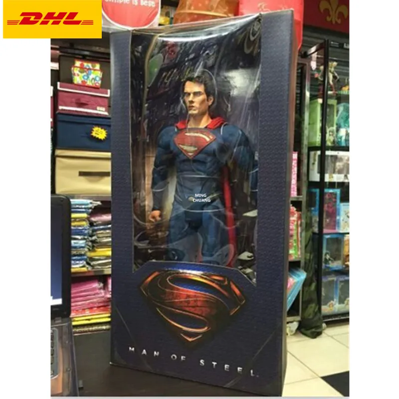 

18" The Avengers Superman Clark Kent Simulation Art Craft Holiday Gift PVC Action Figure Collectible Model Toy BOX 46CM V847