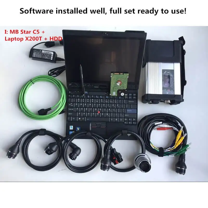 V2019.12 программное обеспечение DTS EPC для Mb Star C5 SD Compact 5 в HDD и б/у ноутбук X200T сенсорный ПК для авто Звезда диагностический инструмент - Цвет: fullset use directly
