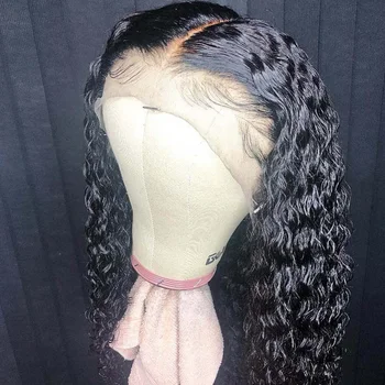 

Water Wave Brazilian Lace Front Human Hair Wigs Natural Afro Wet and Wavy Lace Front Wig hair for Black Women Hair Pre Plucked
