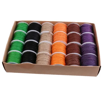 

24 Rolls Colorful Twine Jute Cord Gift Wrapping String Jewelry Making Craft DIY