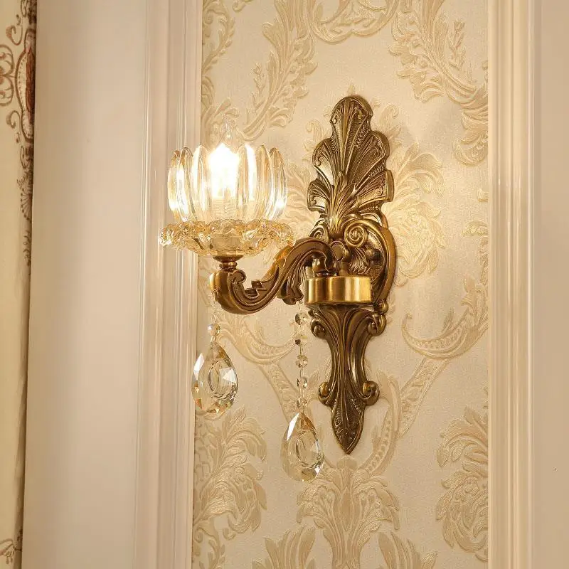 Interieur зеркало для дома Lampara De Interior Aplique Luz Pared Wandlamp Хрустальная аппликация Murale светильник Настенный светильник для спальни светильник