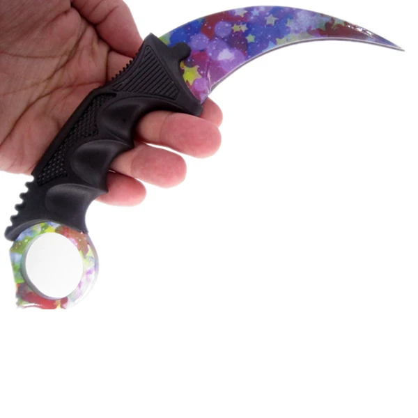 Rainbow Star Счетчик GO csgo боевой нож Изумрудный штурмовой карамбит настоящий боевой коготь Открытый CS strike camp hike defense hawkbill Тактический - Цвет: Rainbow Star