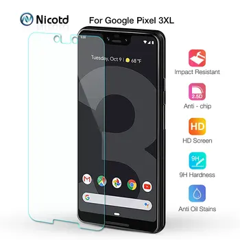 Перейти на Алиэкспресс и купить Закаленное стекло для Google Pixel 4xl 3 3a 2 9H Премиум Защитная пленка для экрана для Google Pixel XL 4 3a XL 2 XL HD защитное стекло