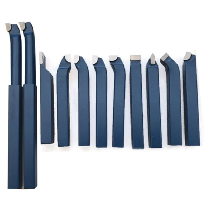 

11x Carbon Steel Lathe Tools Kit Bits For Lathe Cutting Tool Turning 12*12MM New
