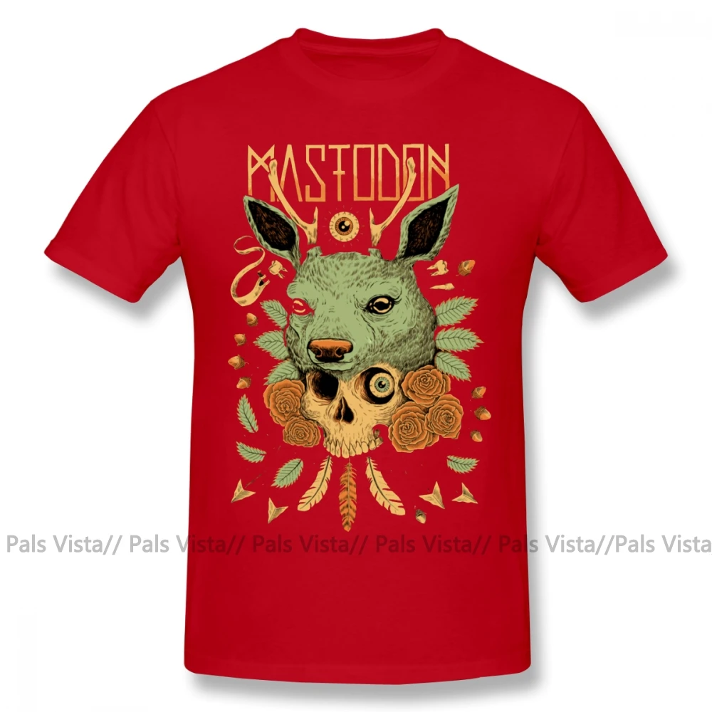 Mastodon футболка с логотипом MASTODON Cancan 1 футболка Повседневная с принтом Футболка с коротким рукавом негабаритная Мужская 100 хлопковая футболка - Цвет: Красный