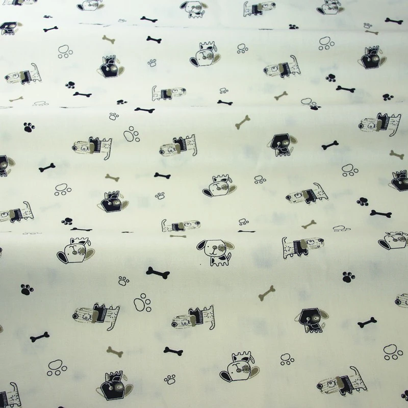 Кошки собаки мультфильм хлопок ткань детские постельные принадлежности украшения материал для лоскутное шитье подушки 100*160 см