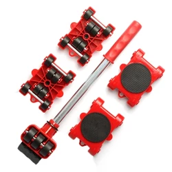 Ensemble d'Outils de Déménagement de Meubles, Levage de Transport d'Objets, Lourds, Roue Mobile, Barre de Rouleaux, Outils à Main, 5 pièces, Livraison Directe 