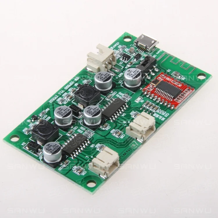 

Bluetooth power amplifier board Bluetooth speaker adapter board 2x6W can be connected with lithium battery charging management