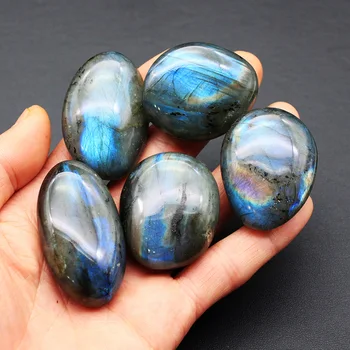 

Natural Moon Stone Labradorite Crystal Egg Moonstone Specimen 4-6CM