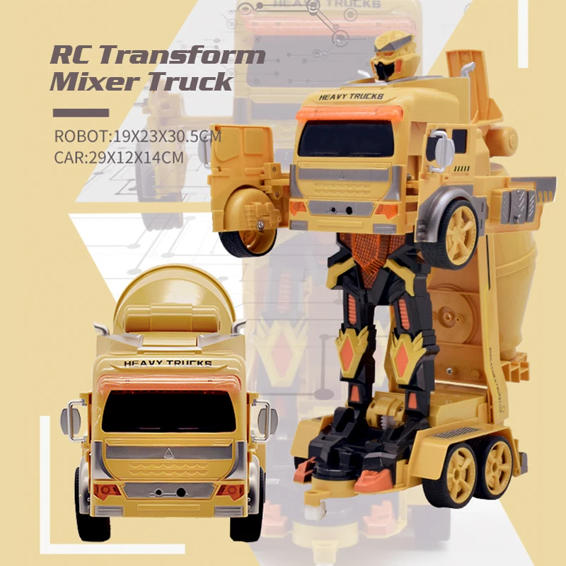 Remote Control Trasform Cars Machine on the Control Panel RC Tractor Truck Excavator Robotic Toys for Kids Dropship