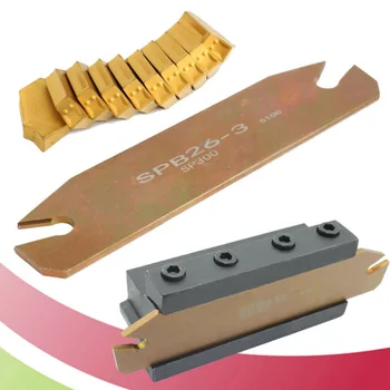 

Grooving Cut-Off Tool Holder Coated Carbide ZQMX3N11-1E SPB26-3 Practical