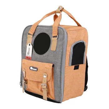 

Breathable Pet Carrier Backpack for Small Cats and Dogs Ventilated Design Safety Strap Portable Pet Space Bag Travel Outdoor Use