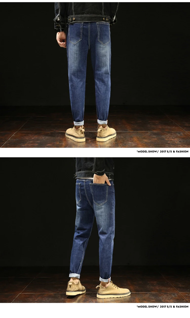 28-42 размера плюс мужские джинсы s ретро джинсовые штаны тонкие прямые рваные джинсы для мужчин s Новые длинные брюки известный бренд джинсы для мужчин Hombre