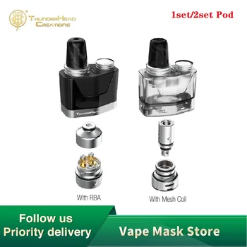 

NEW Original THC Tauren X Pod Cartridge 2ml Capacity with RBA Coil & Mesh Coil Pod system e-cigarette for THC Tauren X Pod Kit