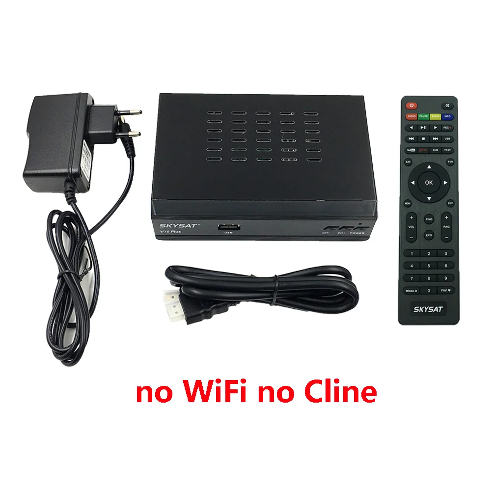 SKYSAT V10 плюс спутниковый ТВ приемник Поддержка CCCam Newcamd Xtream IP tv M3U Powervu Biss LAN WiFi IP tv спутниковый рецептор - Цвет: V10 no WiFi no cline