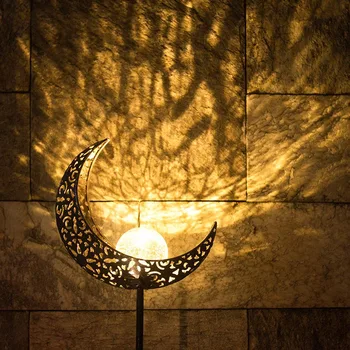 

Popular Moon Crackle Solar Powered LED Garden Lights Waterproof Light For Garden Pathway Decoration