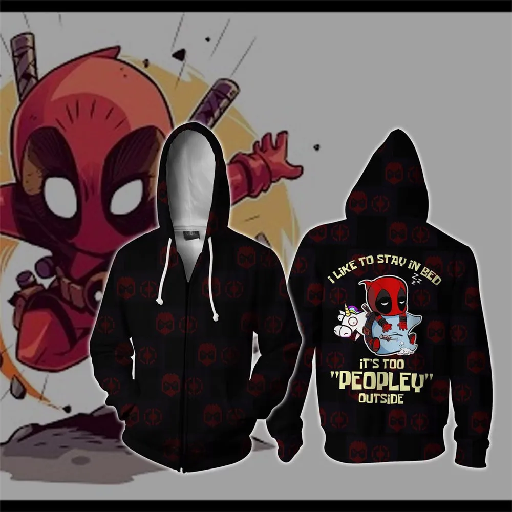 Мужская толстовка с капюшоном для косплея Venom, толстовка с капюшоном Deadpool, куртка супергероя Marvel, Пикачу, карнавальный костюм, уличная одежда