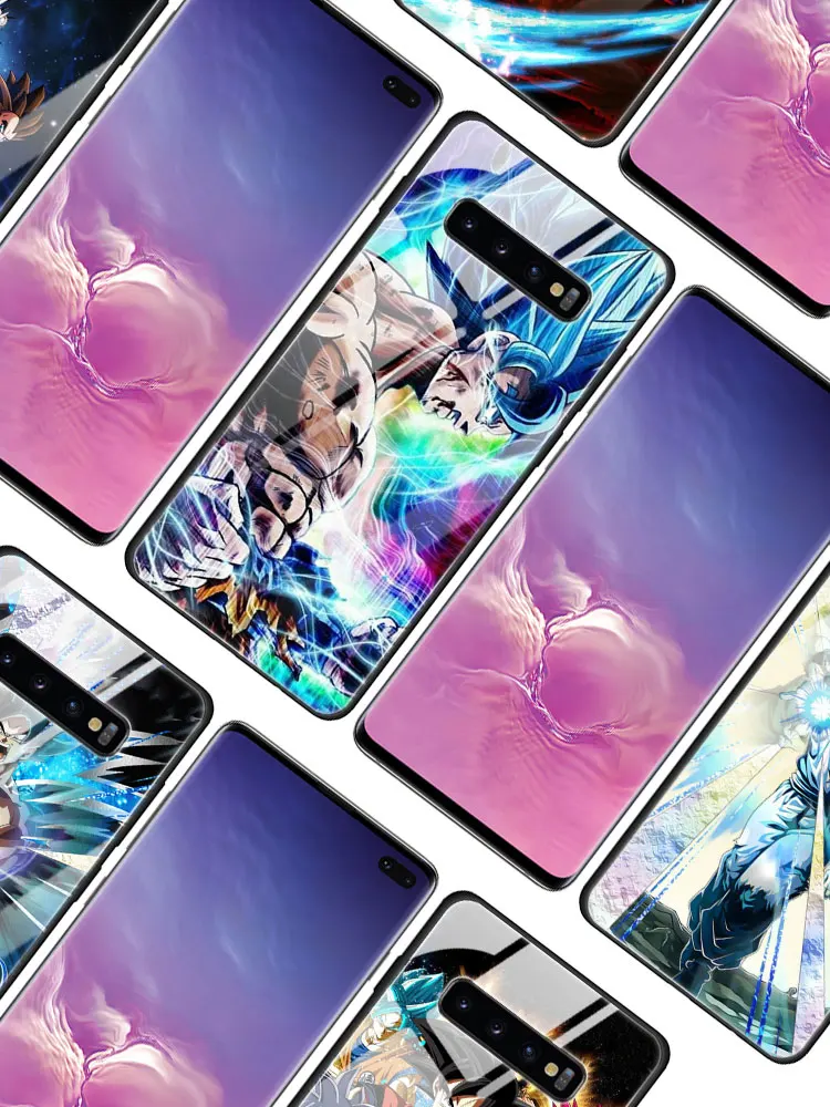 Dragon Ball Son Goku чехол из закаленного стекла для samsung Galaxy S10 S10e S9 S8 Note9 Note 10 Plus 5G A50 A30 края из ТПУ Couqe